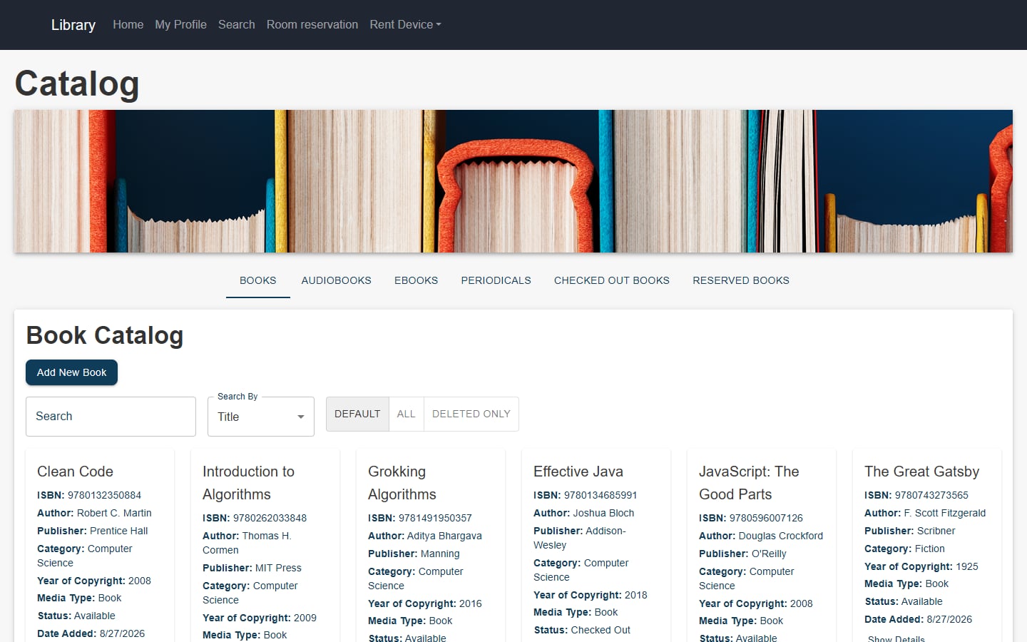 Library Management System screenshot