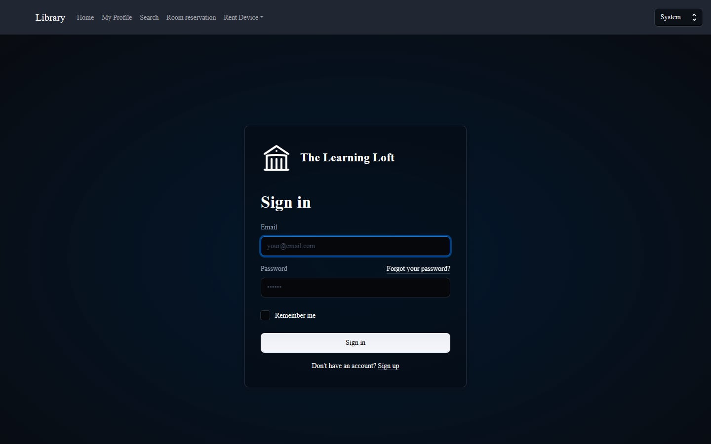 Library Management System screenshot
